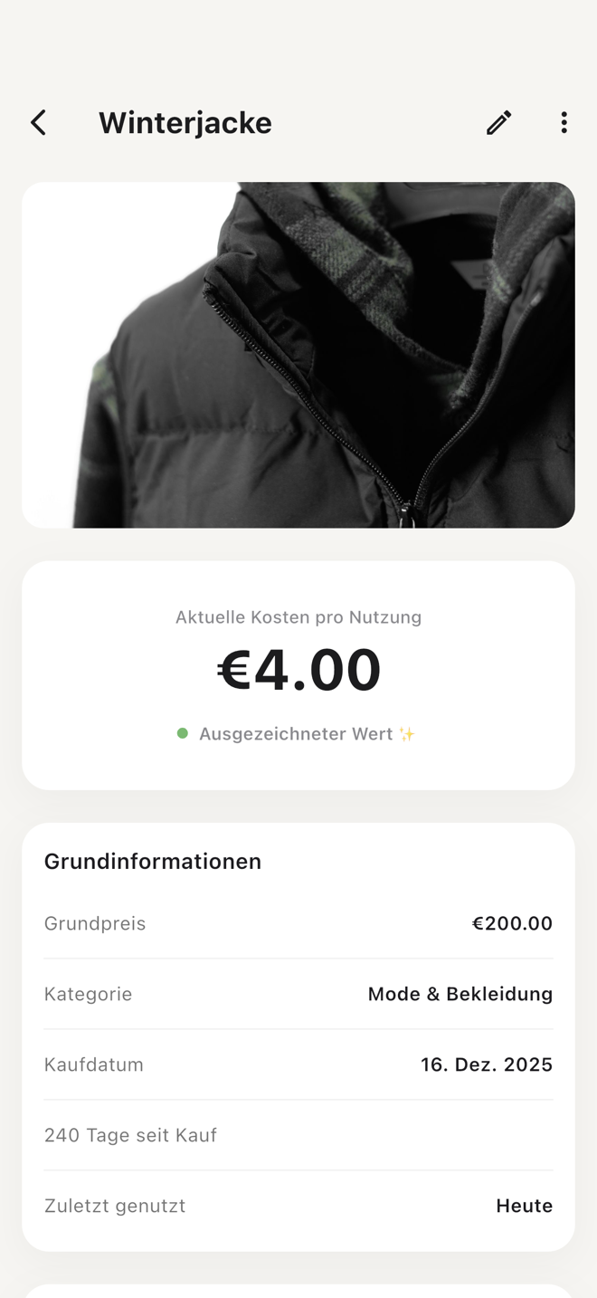 Worth It — Echte Kosten pro Nutzung